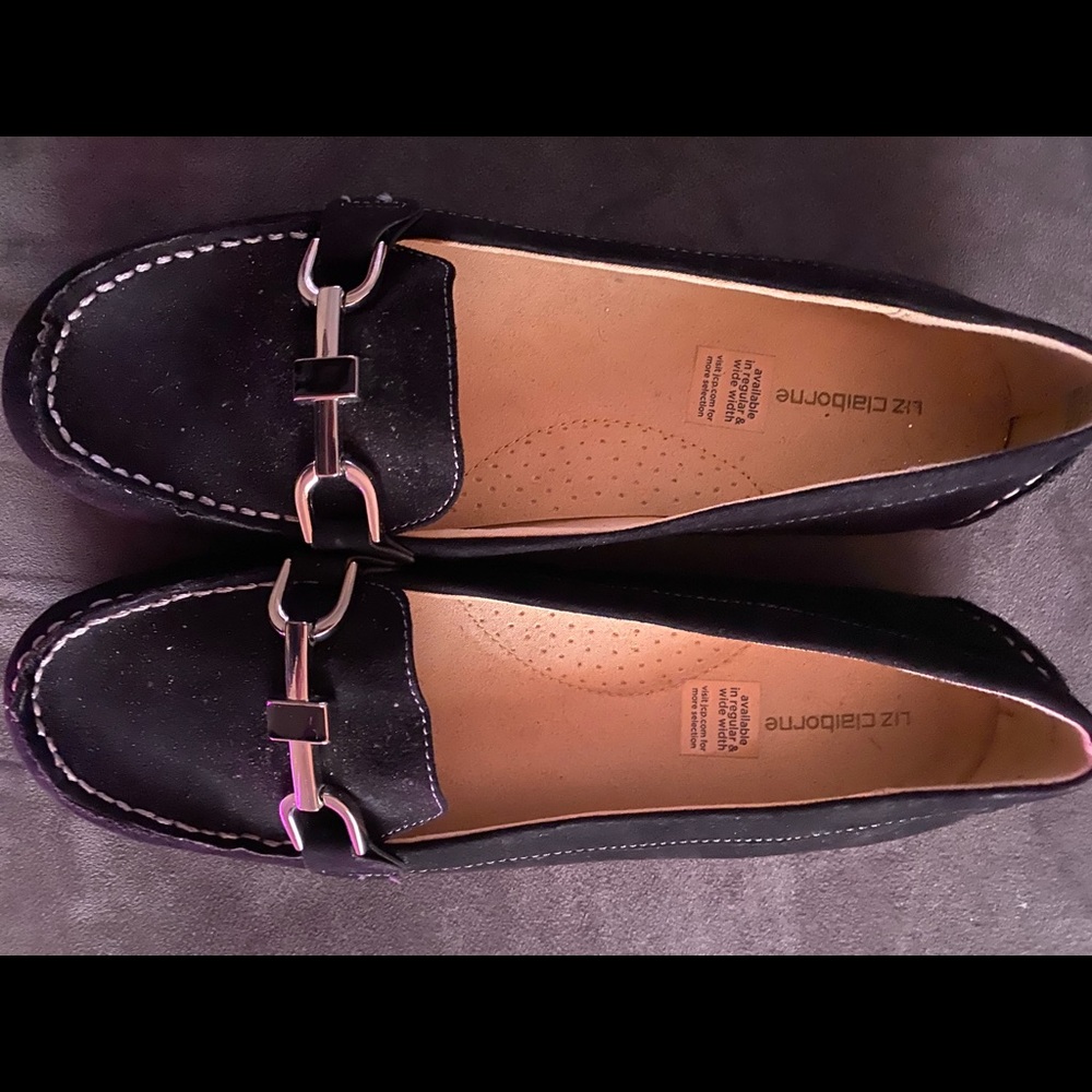 Liz Claiborne Black Suede Flats